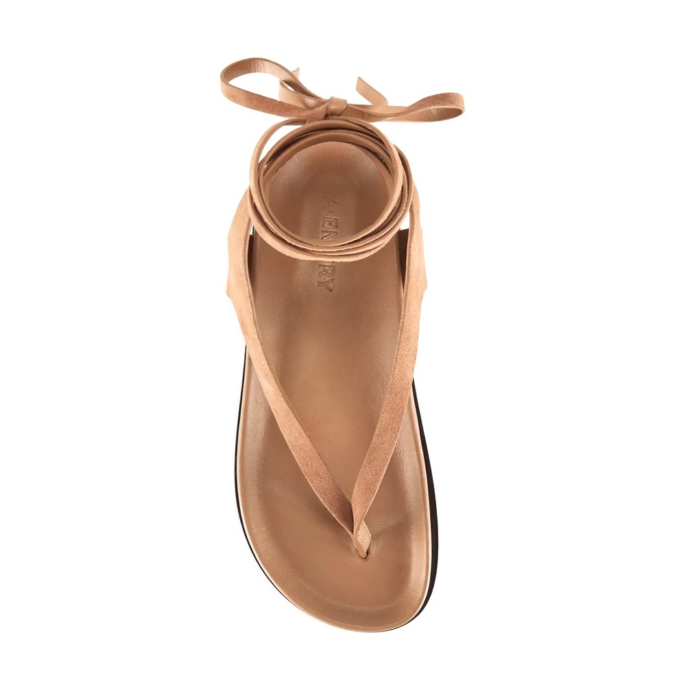 A.Emery Tan Leather Wrap Sandal - size 38